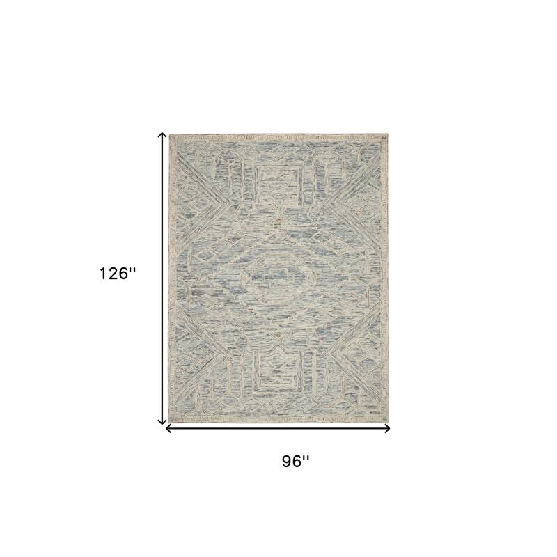 Duhe Power Loomed Geometric Modern Soft Area Rug By HomeRoots - 126' X '96' X '0.5