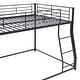 preview thumbnail 7 of 11, Twin XL over Queen Floor Bunk bed with Inclined Ladder & Integrated guard rails