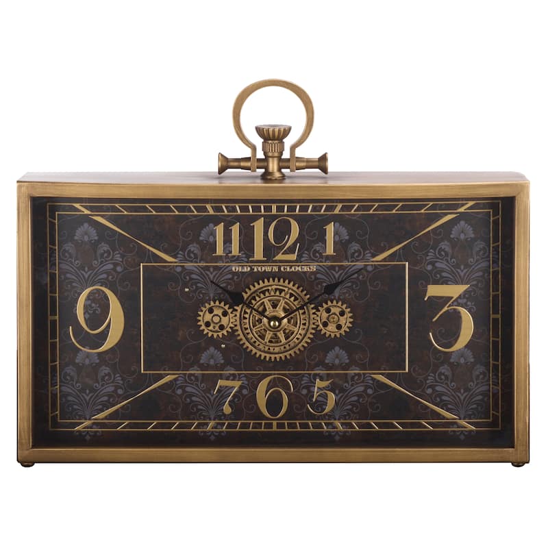 SEI Furniture Maximillian Horizntl Wall Clock - 18"W x 3"D x 13"H