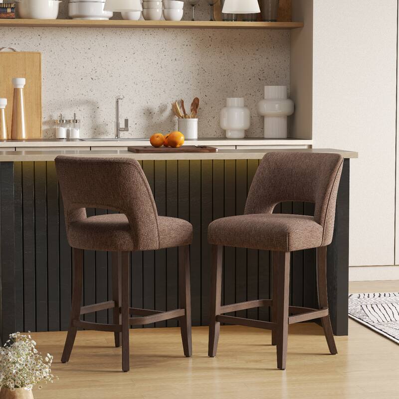 Set of 2/4/6 Wooden Bar Stools with Footrest/Counter Stools