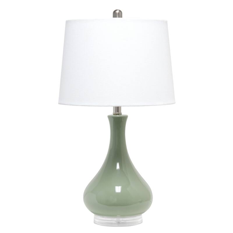 Lalia Home Droplet Table Lamp with Fabric Shade - Sage Green