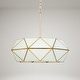 preview thumbnail 10 of 10, Modern 5-Light Gold Drum Chandelier Transitional Light for Dining Room Entryway - 23.6" Dia. x 8.3" H