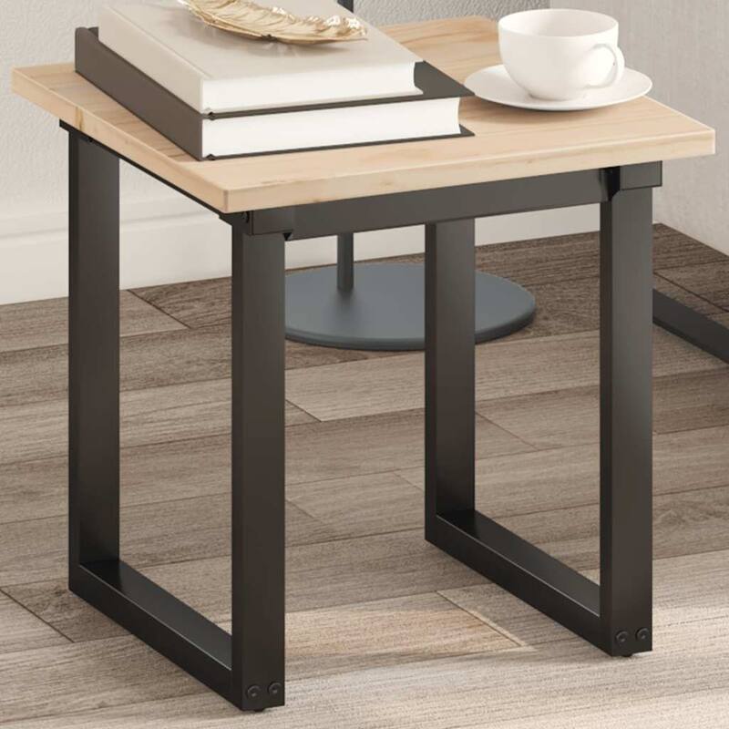 vidaXL Table Top Natural wood color Solid pine wood 15.7x15.7 in - 15.7 x 15.7 x 0.7 in