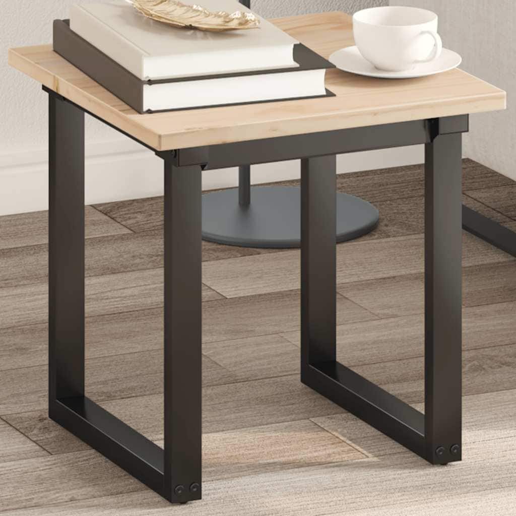 vidaXL Table Top Natural wood color Solid pine wood 15.7x15.7 in - 15.7 x 15.7 x 0.7 in
