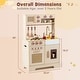 preview thumbnail 3 of 10, Costway Kids Play Kitchen, Wooden Pretend Kitchen Playset with Rattan - See Details