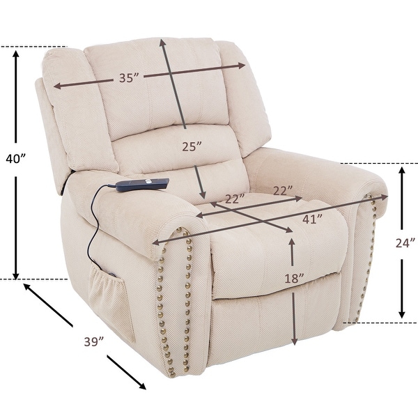 Merax pu leather heavy duty power lift recliner chair store
