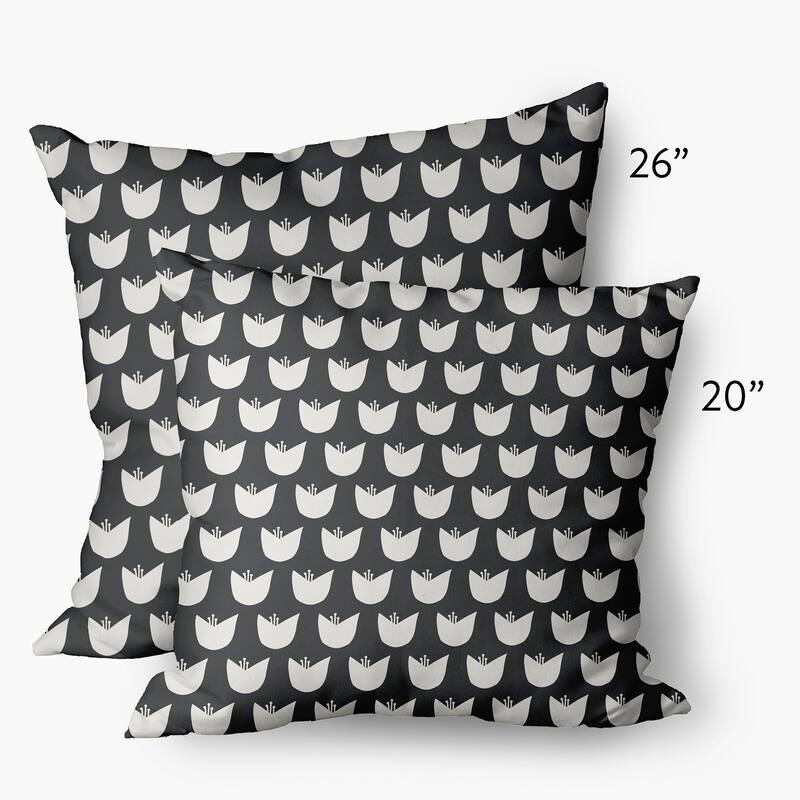 Simple Tulip Design Decorative Throw Pillow