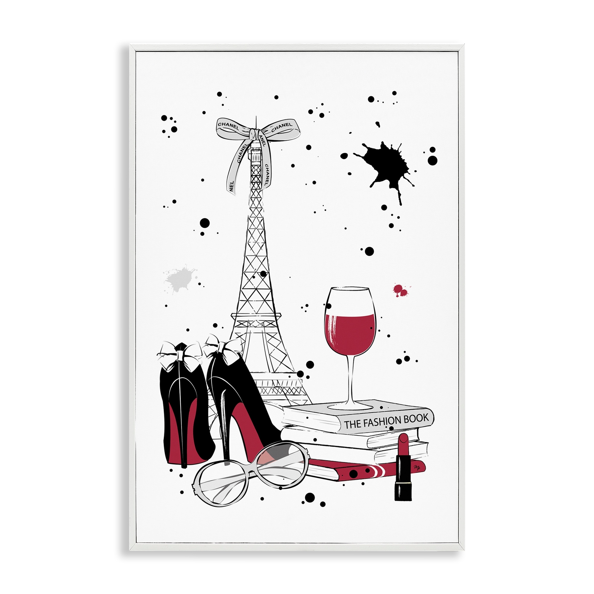 Stupell Chic Glam Travel Essentials Framed Giclee Art Design By Martina Pavlova