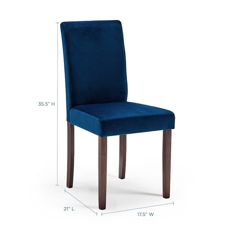Copper Grove Piskent Velvet-upholstered Armless Dining Chairs (Set of 2)