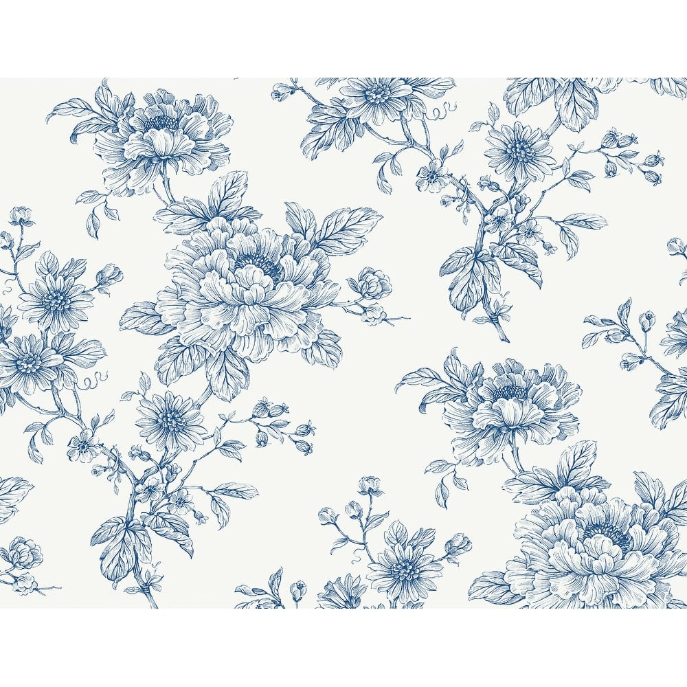 NextWall Sketched Floral Peel and Stick Wallpaper