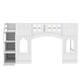 preview thumbnail 9 of 23, Twin Size Multifunctional Loft Bed with Storage Staircase Ladder, Castle Shaped Kids Bed Frame with Guardrails