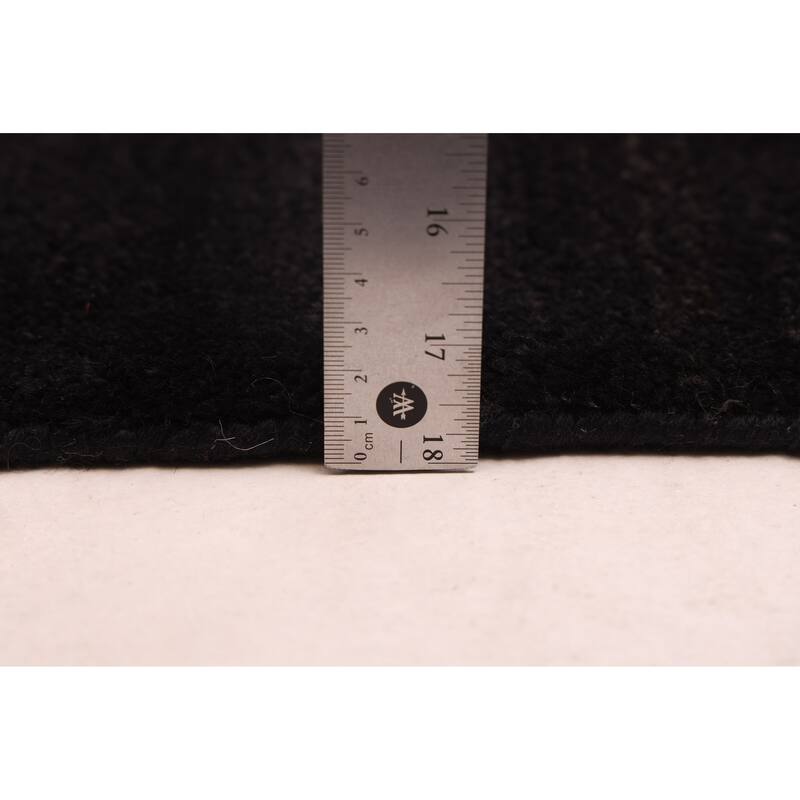 ECARPETGALLERY Hand-knotted Pak Finest Gabbeh Black Wool Rug - 5'3 x 7'10