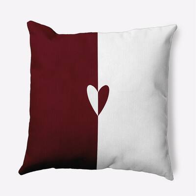 Modern Heart Valentines Day Accent Pillow