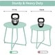 preview thumbnail 49 of 47, Clihome Weather-resistant Outdoor Steel Round Side Table