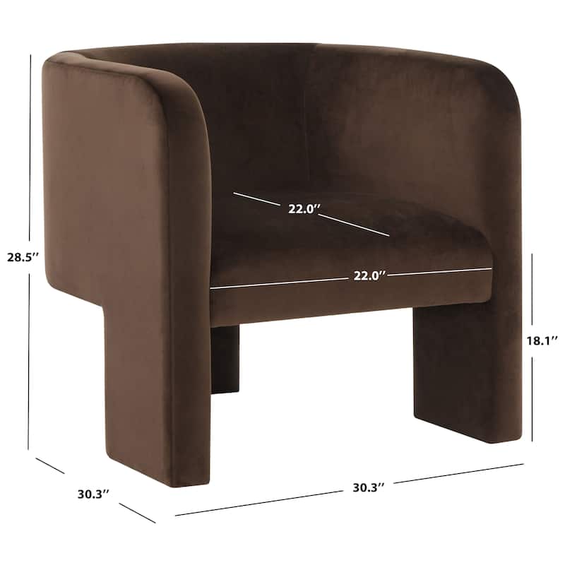 SAFAVIEH Couture Sammie 3-Leg Boucle Accent Chair - 30 in. W x 30 in. D x 29 in. H