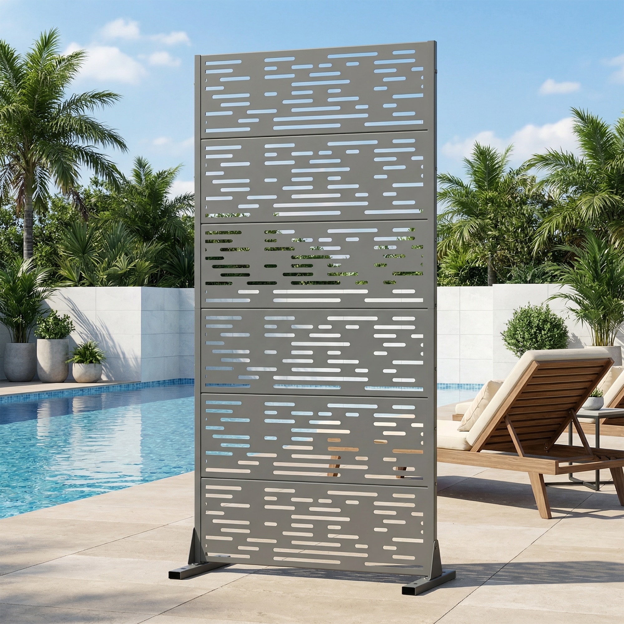 Outdoor Privacy Screen Metal Privacy Screen Panel Free Standing