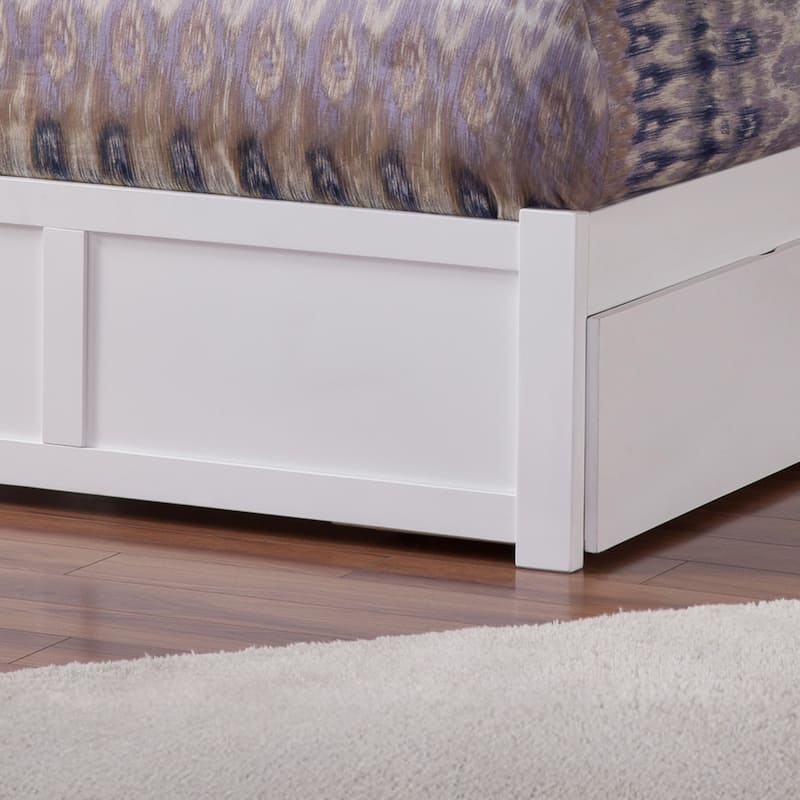 AFI Madison King Platform Bed with Footboard and Twin XL Trundle