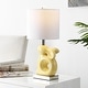 preview thumbnail 4 of 36, SAFAVIEH Ruby Synthetic Rabbit 19-Inch Ceramic Home Accent - 10.3" x 10" x 19" Yellow