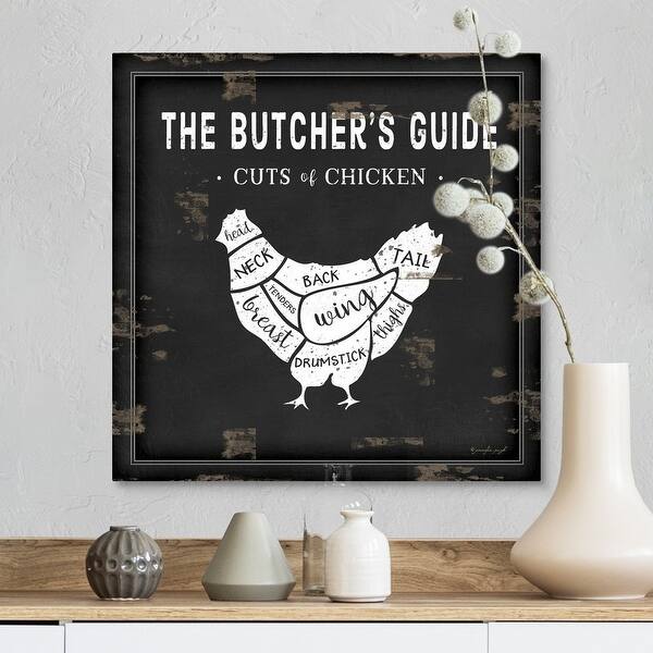 Shop Butcher S Guide Chicken Canvas Wall Art Free Shipping