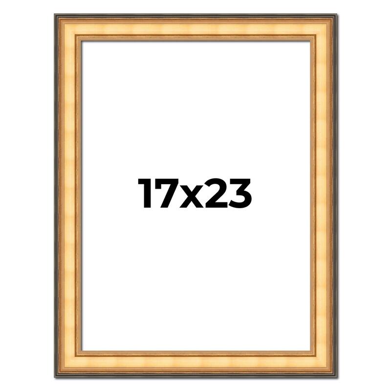 17x23 Frame Gold Plein Aire Solid Wood Picture Frame Width 2 Inches |