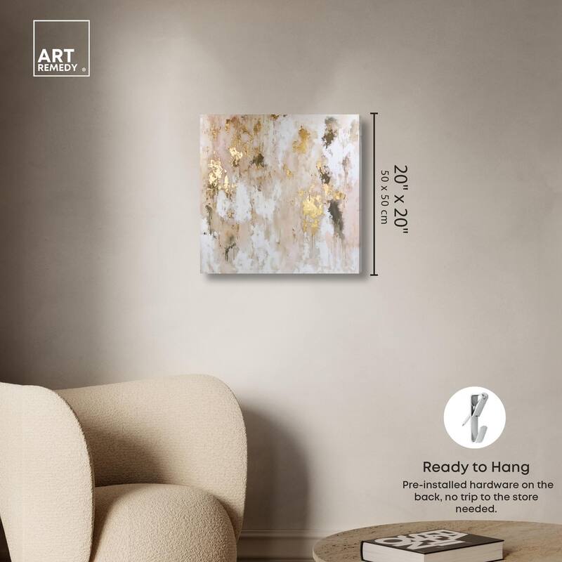 Golden Glimmer Gesture II Canvas by Art Remedy, Gallery Wrapped