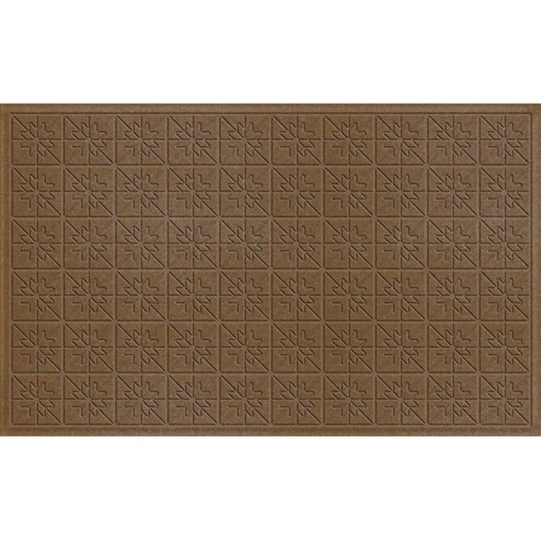 843520035 Water Guard Star Quilt Mat in Dark Brown - 3 ft. x 5 ft.