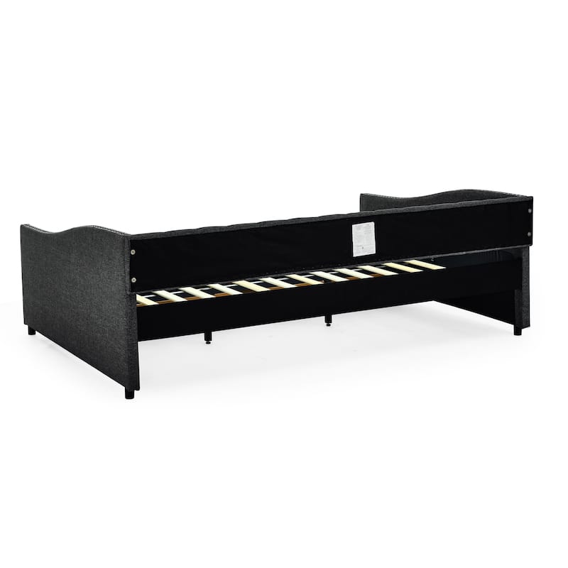 Queen Size Daybed with Drawers Upholstered Tufted Sofa Bed