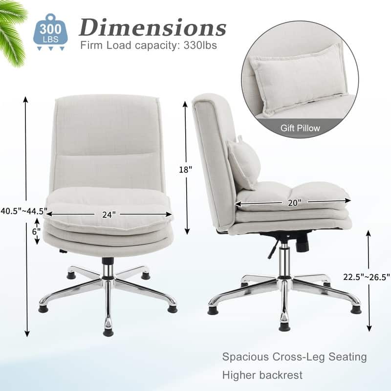 Upholstered Armless Task Office Chair