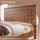 preview thumbnail 32 of 53, Farmhouse Wood Bed Frame with 54" Tall Headboard, 2 Large Drawers