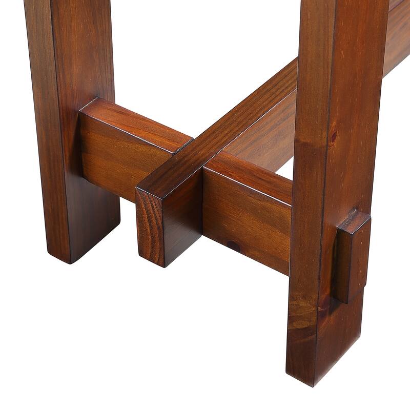 52" Pine Sofa Table with Handle-less Storage