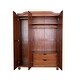 preview thumbnail 16 of 32, Palace Imports 100% Solid Wood Kyle 4-Door Wardrobe Armoire with Optional Mirrored Doors