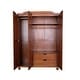 preview thumbnail 28 of 43, Palace Imports 100% Solid Wood Kyle 3-Door Wardrobe Armoire with Raised Panel or Mirrored Doors