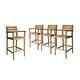 preview thumbnail 13 of 19, Stamford Outdoor Acacia Barstool (Set of 4) by Christopher Knight Home