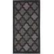 preview thumbnail 17 of 99, Nourison Easy Care Indoor/Outdoor Moroccan Trellis Area Rug 2' x 4' - Charcoal/Black