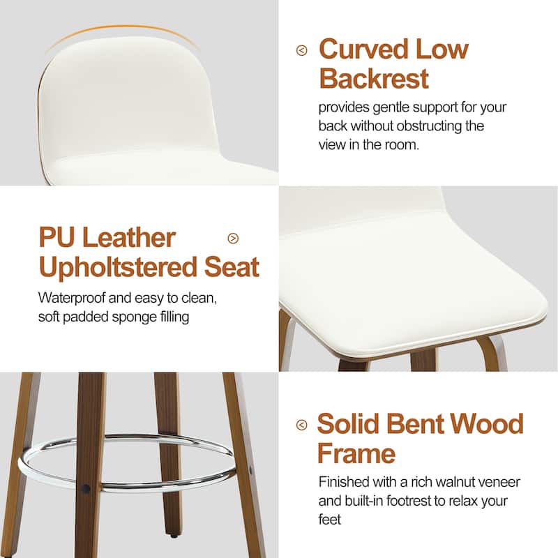 Upholstered Wood Swivel Bar Stools/ Counter Stool