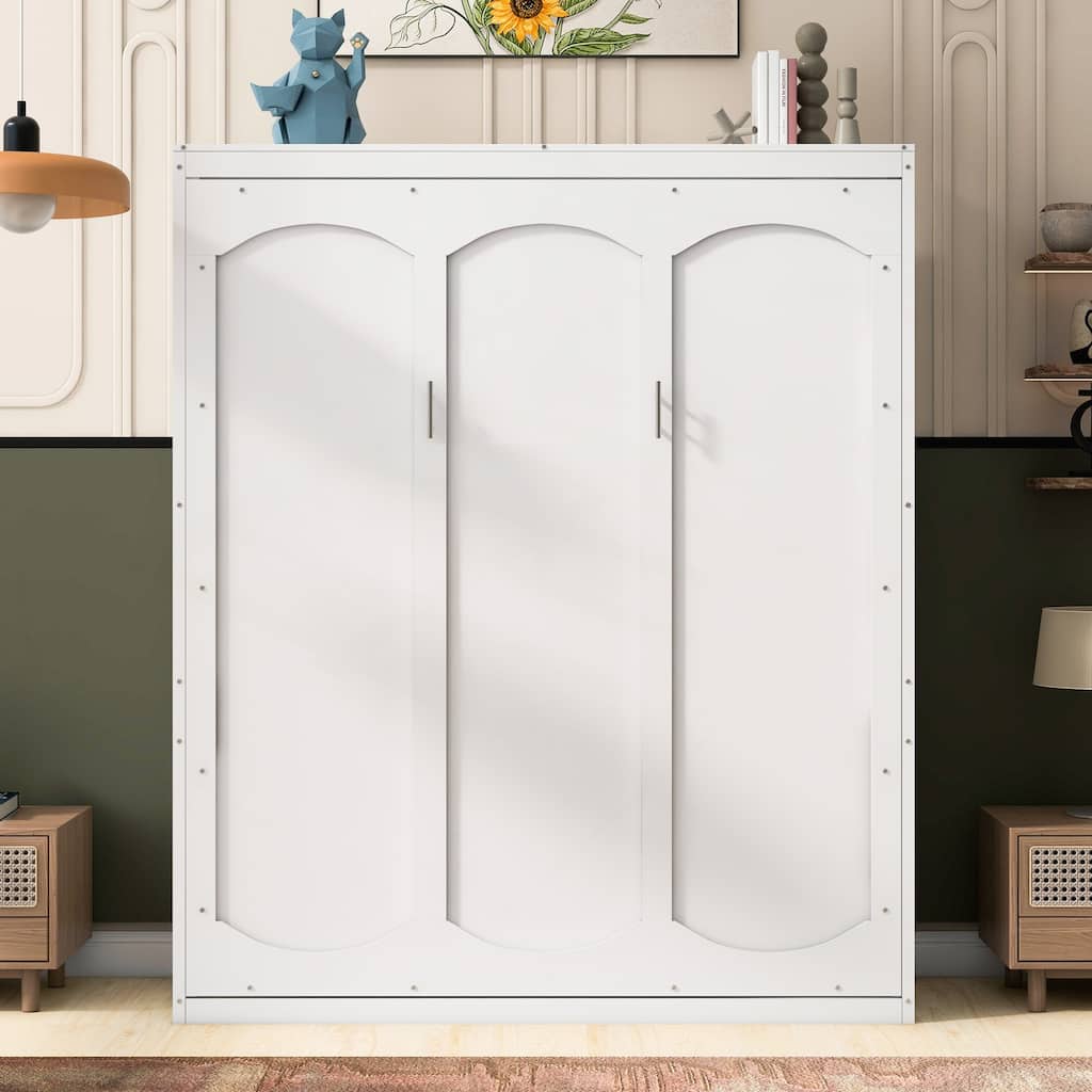 Versatile Queen Size Murphy Bed with Shelves for Space Optimization