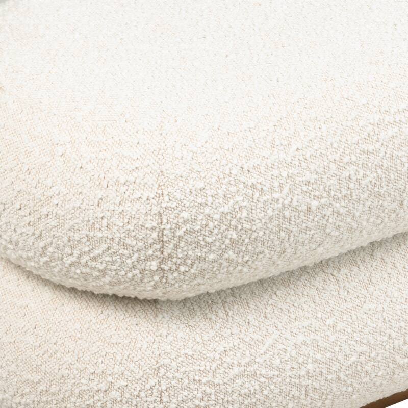 Poly & Bark Varde Bench in Froth White Boucle