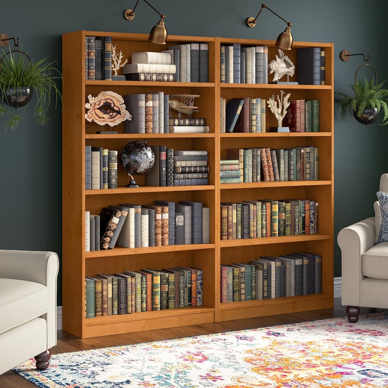 Universal Tall 5 Shelf Bookcase Storage by Bush Furniture