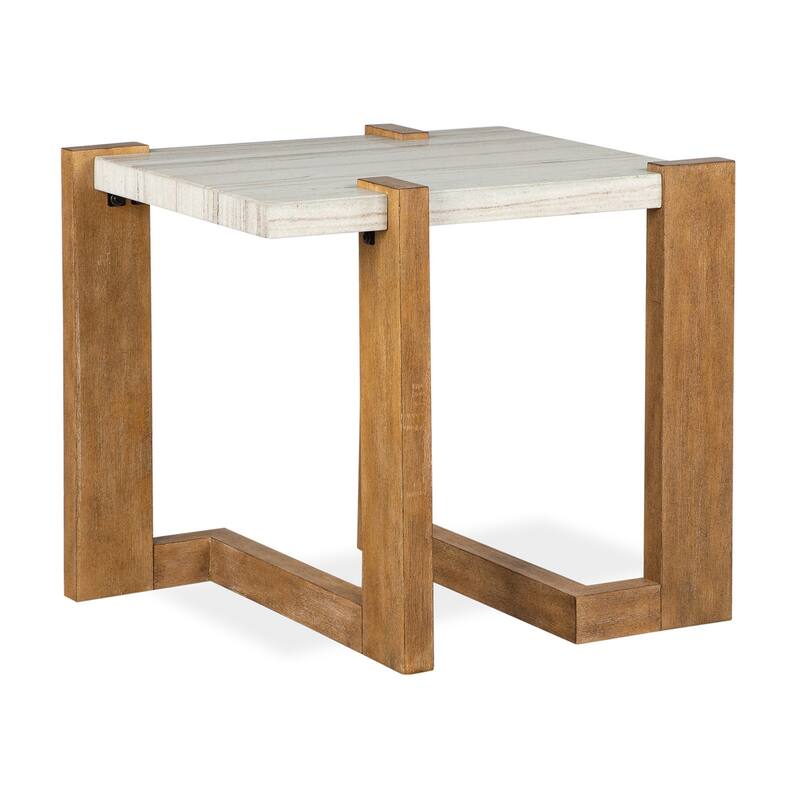 Magnussen Home Carrington Honey Wheat Rectangular End Table - 24.5''W x 28.5''D x 24.5''H - 24.5''W x 28.5''D x 24.5''H