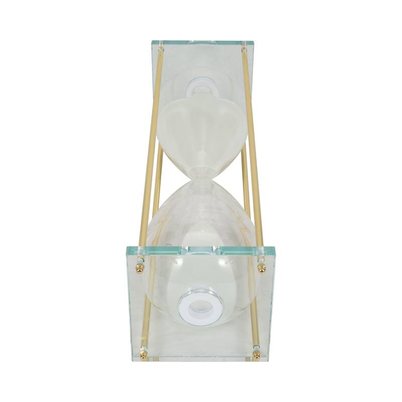 Sagebrook Home Glass Reynolds Hourglass, Elegant Decorative Objects