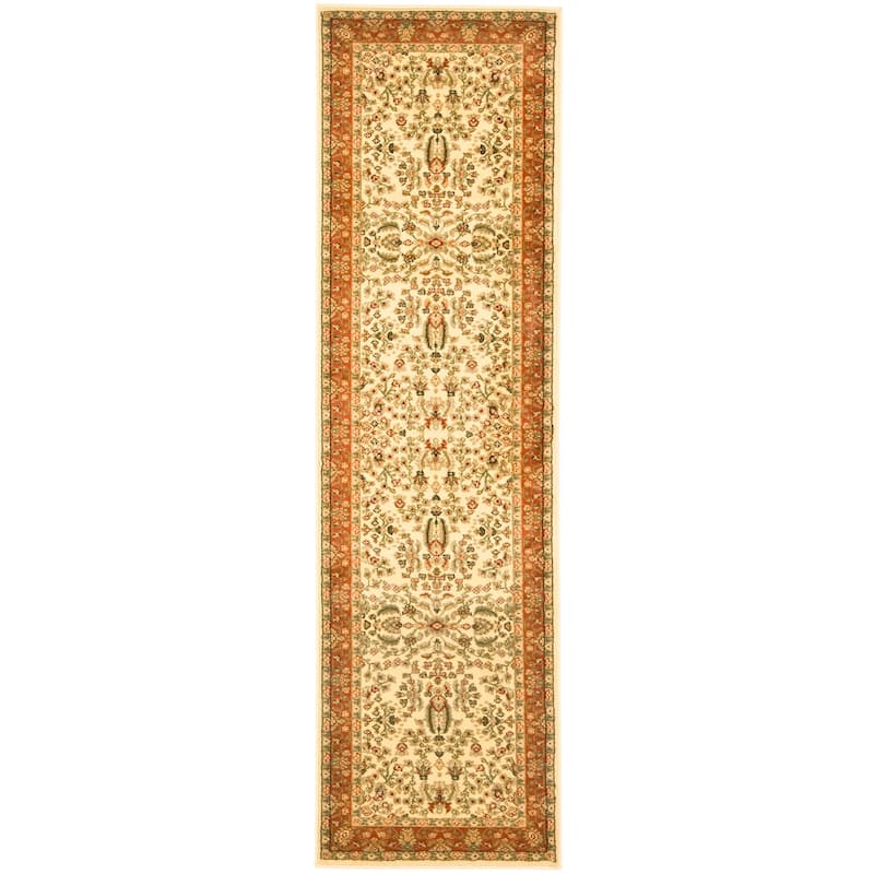 SAFAVIEH Lyndhurst Joretta Traditional Bordered Oriental Area Rug - 2'3" x 10' Runner - Ivory/Rust