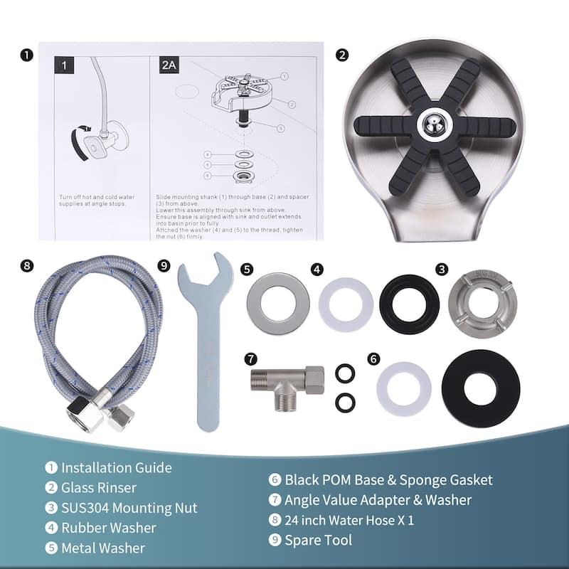Kitchen Sink Glass Rinser