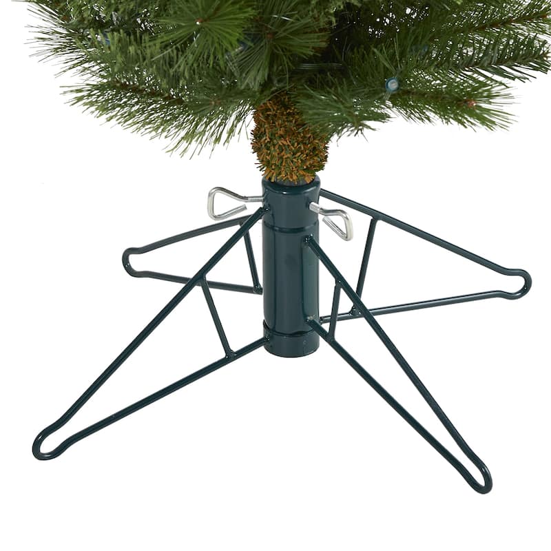 5ft Green Pencil Christmas Tree with Lights - Slim Artificial Holiday Decor - 60