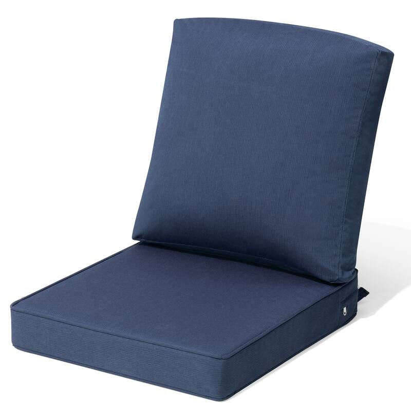 Pellebant 22 x 21 x 3.5 in Patio Deep Seat Chair Outdoor Cushion Set - 1PC - NavyBlue