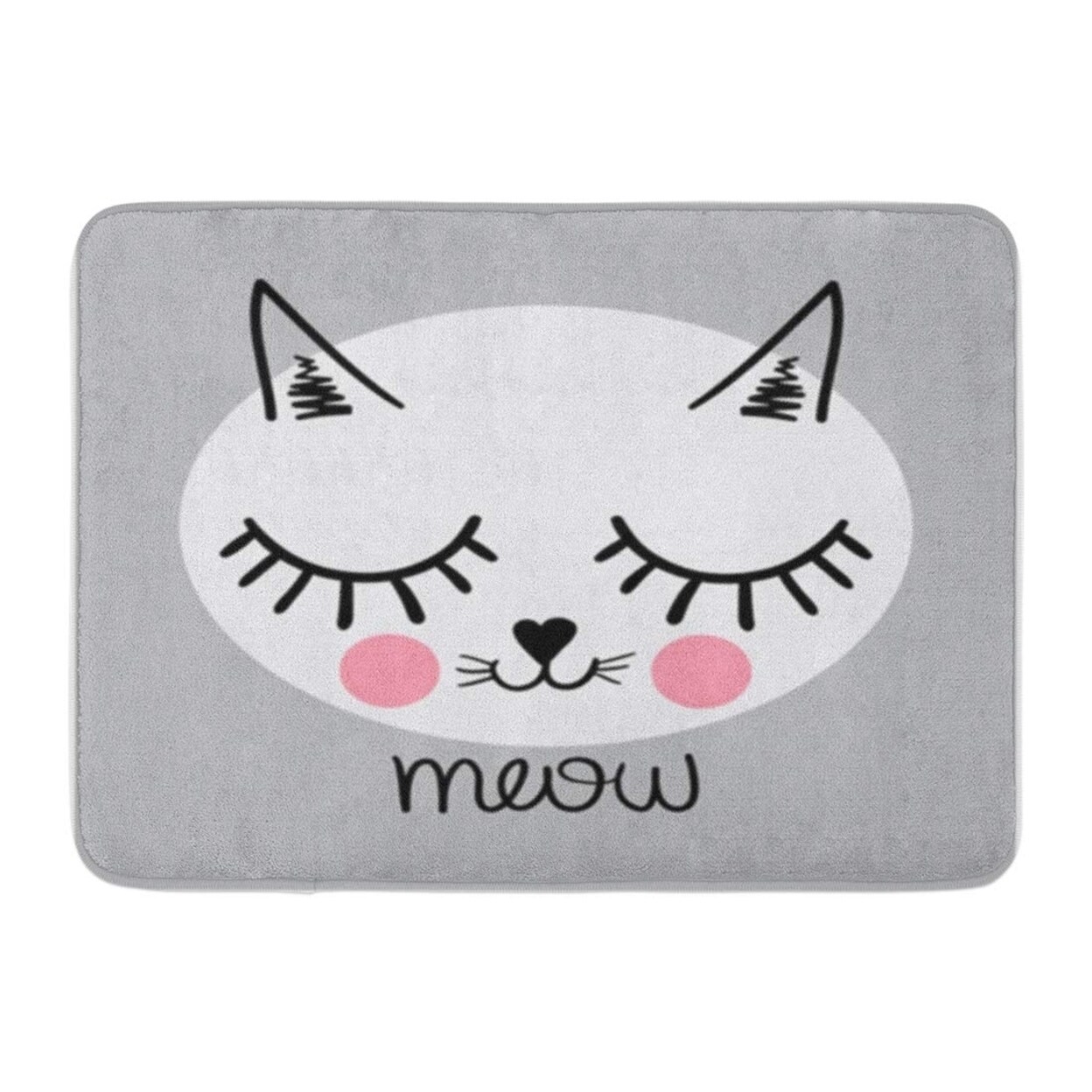 Kids Cat Face Drawing And Meow Calligraphy Graphic Design Baby Cartoon Cool Doormat Floor Rug Bath Mat 23 6x15 7 Inch Multi On Sale Overstock 31779655 The images above represents how your finished drawing is going to look and the steps involved. kids cat face drawing and meow calligraphy graphic design baby cartoon cool doormat floor rug bath mat 23 6x15 7 inch multi