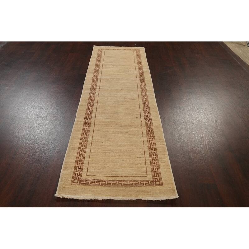 Bordered Gabbeh Kashkoli Oriental Wool Runner Rug Hand-knotted Carpet - 2'8" x 9'2"
