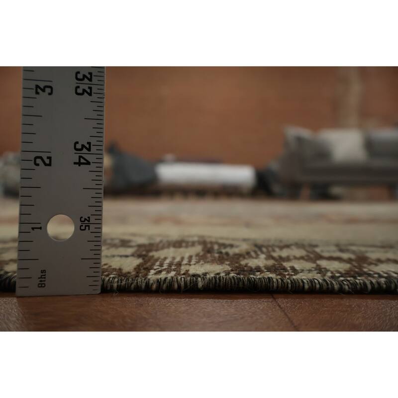 Hand Knotted Oriental 100% Wool Carpet Transitional Floral Beige & Ivories Anatolian Area Rug - 9' 0'' X 5' 5''