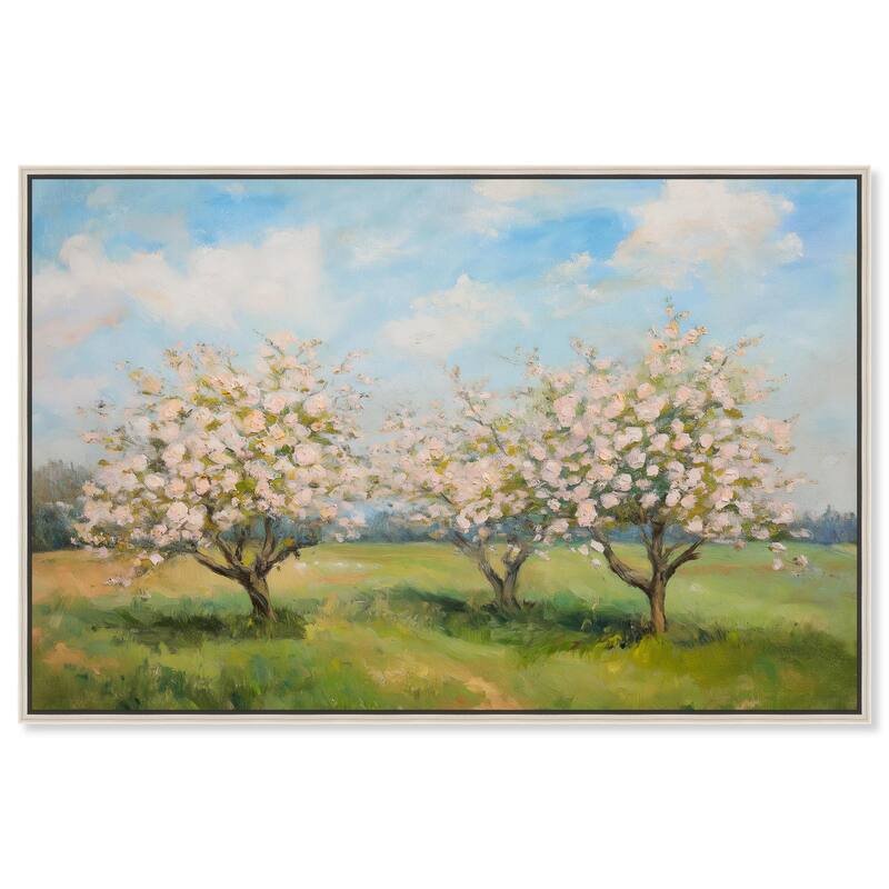 Season of Blossoms Canvas by Art Remedy - 36" x 24" - Silver
