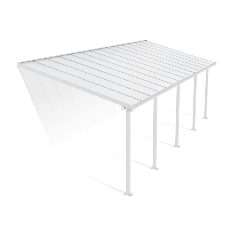 Olympia 10 ft. White/White Aluminum Patio Cover -