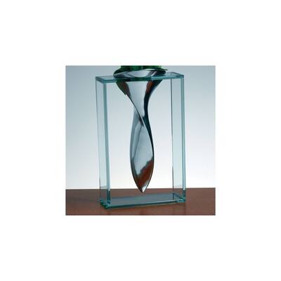 Curata Handcrafted Lead-Free Glass/Aluminum Elvis Vase